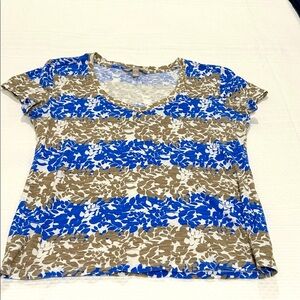 Banana Republic Cotton FloralShort Sleeve Top